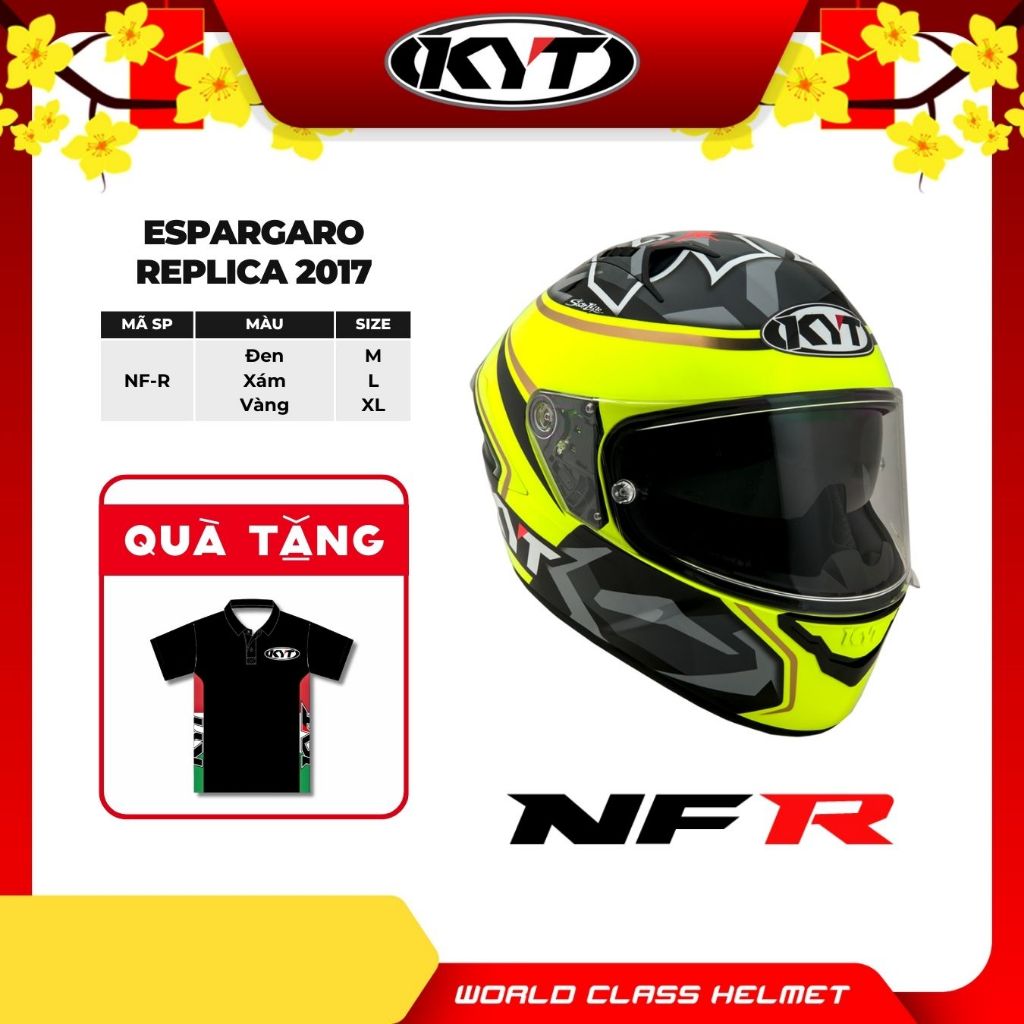 KYT - Mũ Bảo Hiểm Fullface - NFR ESPARGARO REPLICA 2017 - Đẳng Cấp Đường Đua