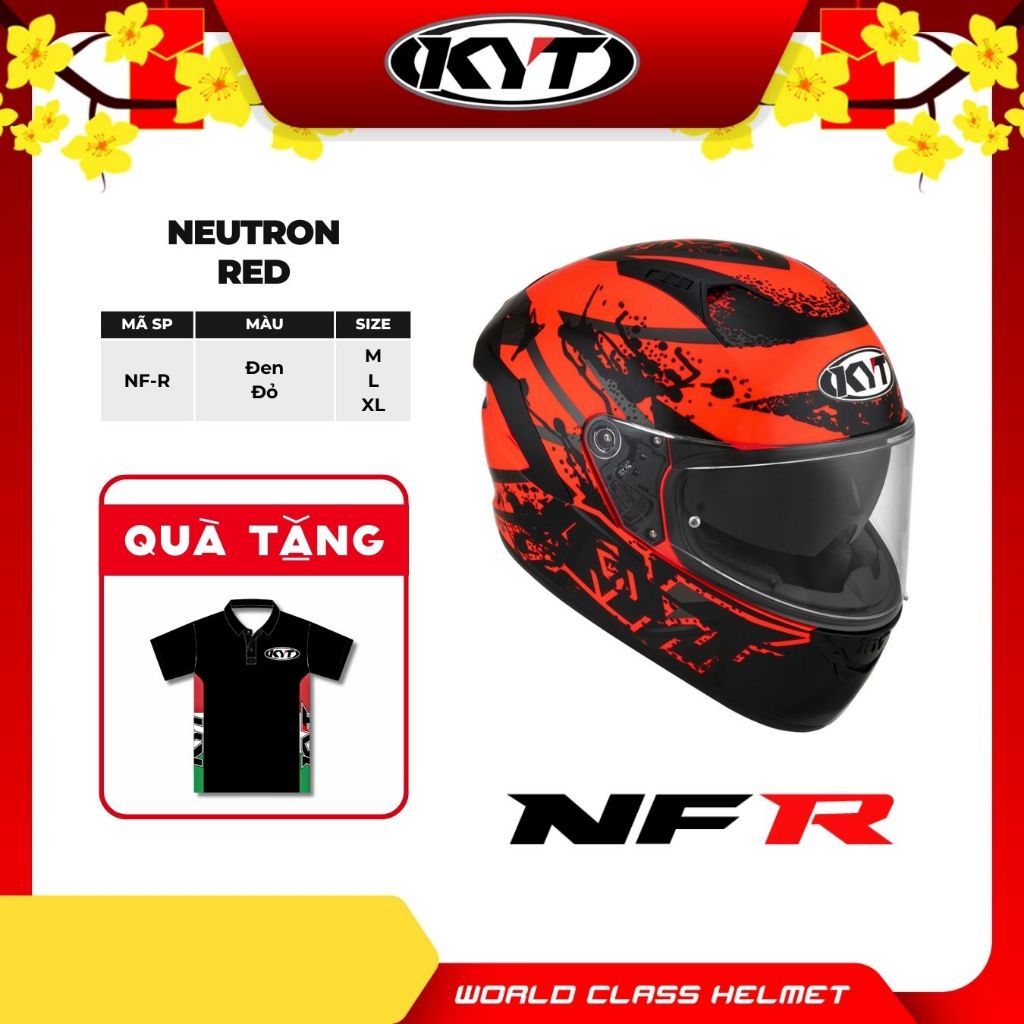 KYT - Mũ Bảo Hiểm Fullface - NFR NEUTRON RED