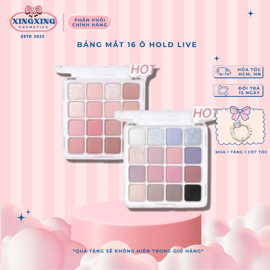 [HOẢ TỐC] Bảng phấn mắt HOLD LIVE 16 ô Sunset Magic HL716 chất phấn mắt mềm mịn lì Hold Live XINGXINGCOSMETICS