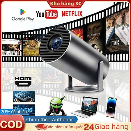 【NEW 2026】Máy chiếu HY300 Full HD projector 4K WiFi6 Bluetooth5.0 Android13.0