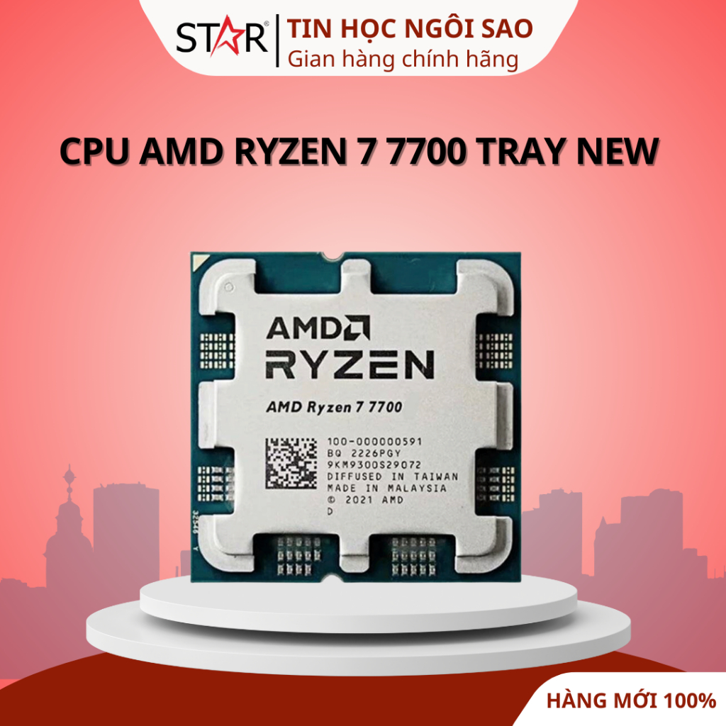 CPU AMD Ryzen 7 7700 Tray New - Bảo hành 36 tháng