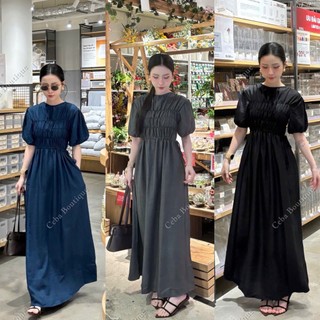 Váy Dáng Dài Chất Vải Bông Gãy Thiết Kế Rút Eo, Dầm Suông Kiểu Dáng Sang Trọng Trẻ Trung Thời Trang D176 CEBA BOUTIQUE