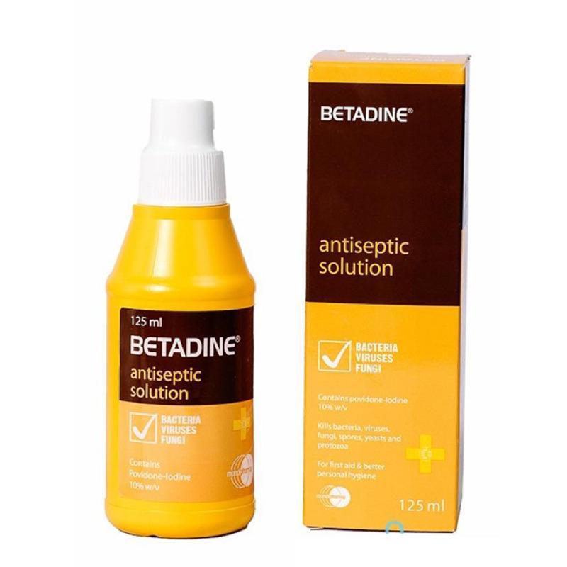 Dung dịch Betadine 125ml làm sạch da