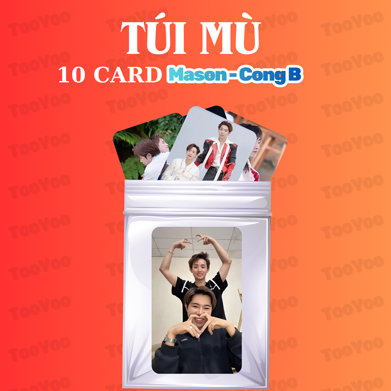 Túi mù gồm 10 card Mason - Cong B bo góc TooYoo CARD0329