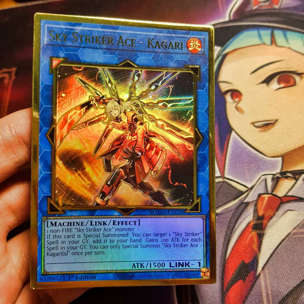 Thẻ bài Yugioh chính hãng | Sky Striker Ace - Kagari | MAGO Premium Gold Rare