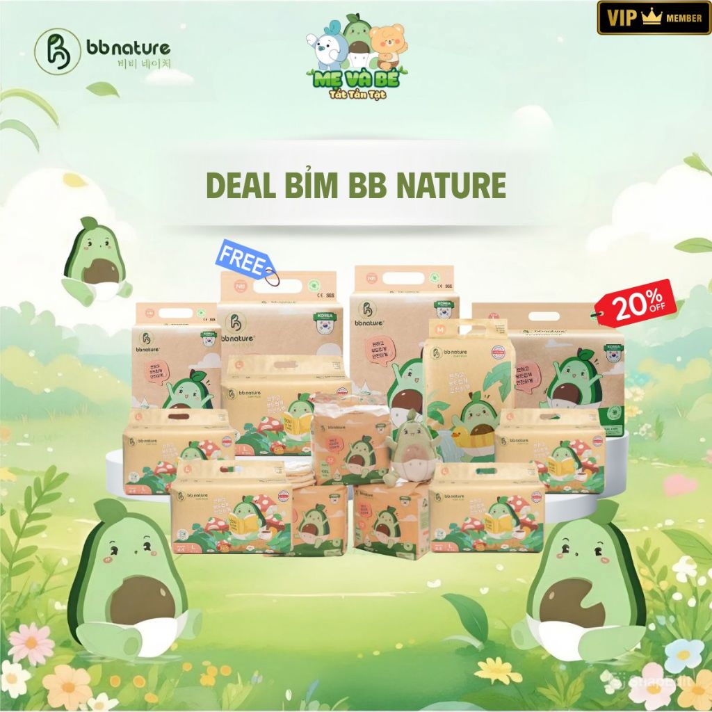 Bỉm BB NATURE CLASSIC / 1 Bịch BB Nature tinh chất nha đam cho bé