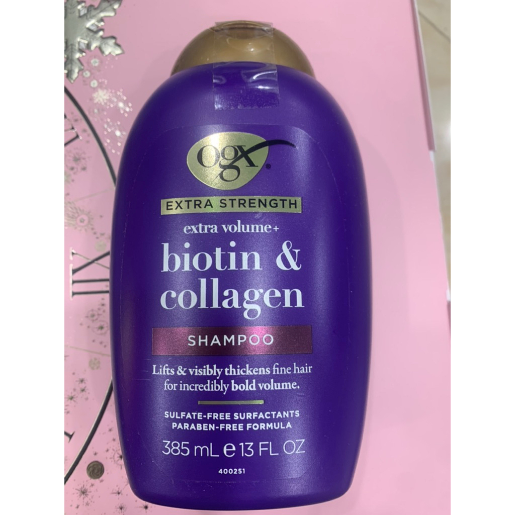 Dầu gội/xả Ogx Extra Volume Biotin & Collagen 385ml [MẪU MỚI]