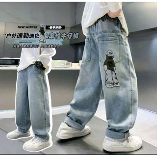 DT01-Quần Demin Dáng Rộng Cho Bé Trai JIMMY KIDS, Cạp Chun Phối Túi Sau Mặc Hàng Ngày