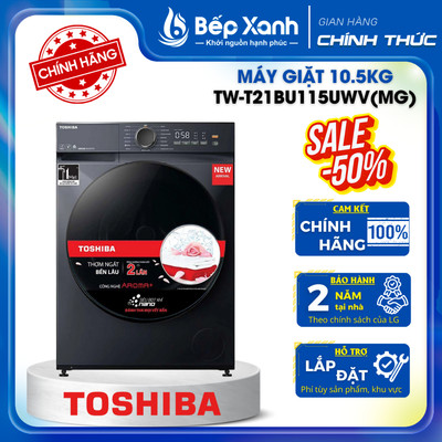 TW-T21BU115UWV(MG) - Máy giặt Toshiba Inverter 10.5 kg TW-T21BU115UWV(MG) - Chính hãng