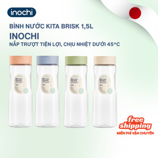 Bình KITA BRISK 1,5L nắp trượt Inochi, tiện dụng, an toàn, màu sắc pastel siêu xinh