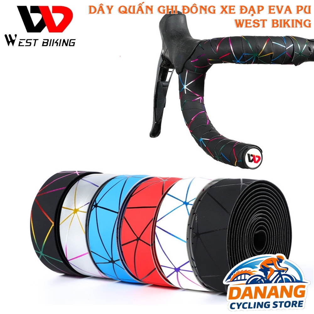 Dây Quấn (Băng Quấn) Ghi Đông Xe Đạp Da PU West Biking – Chống Trượt, Mẫu Sọc