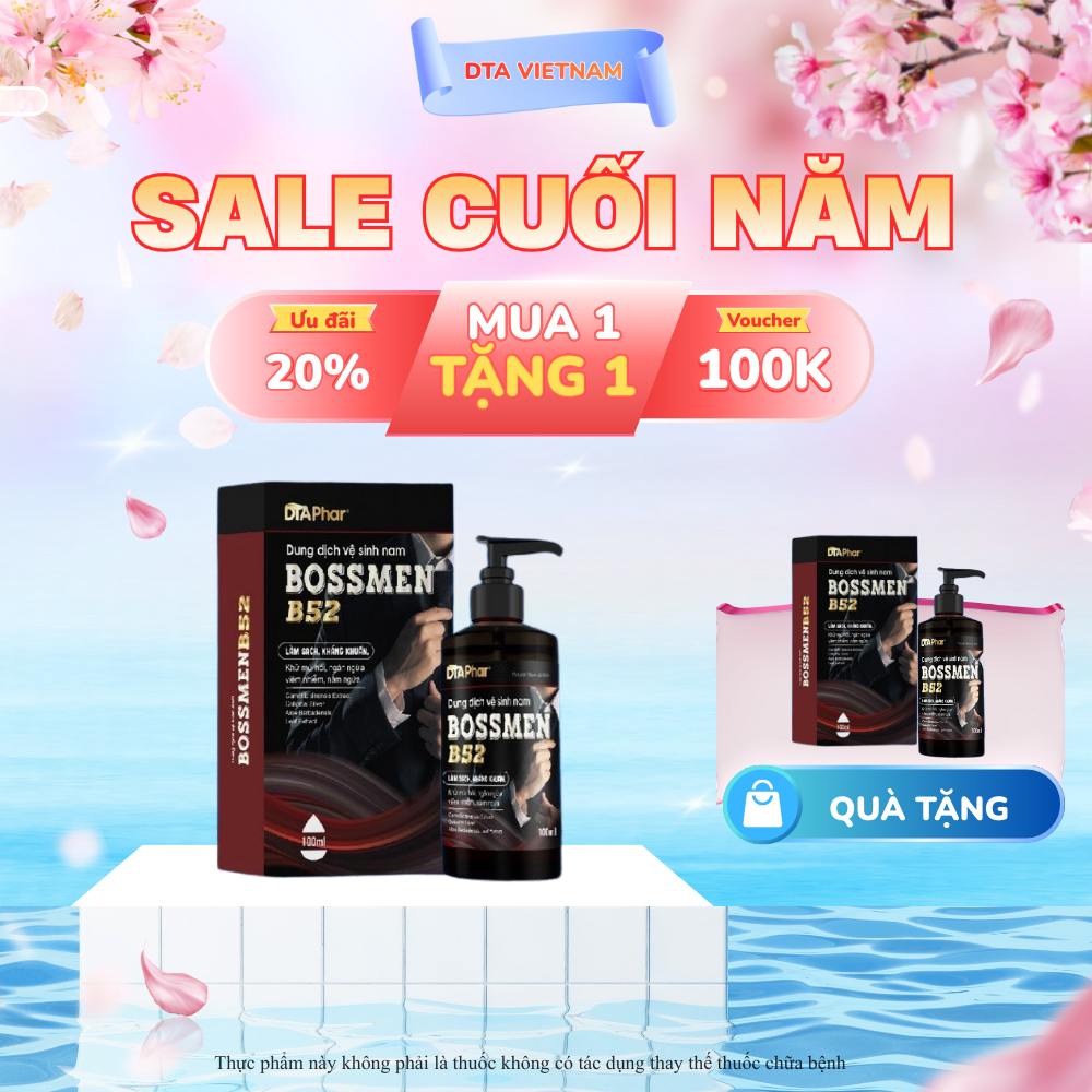 Dung dịch vệ sinh Bossmen B52 | Hỗ trợ làm sạch thơm lâu | Dành cho nam giới | DTAPhar