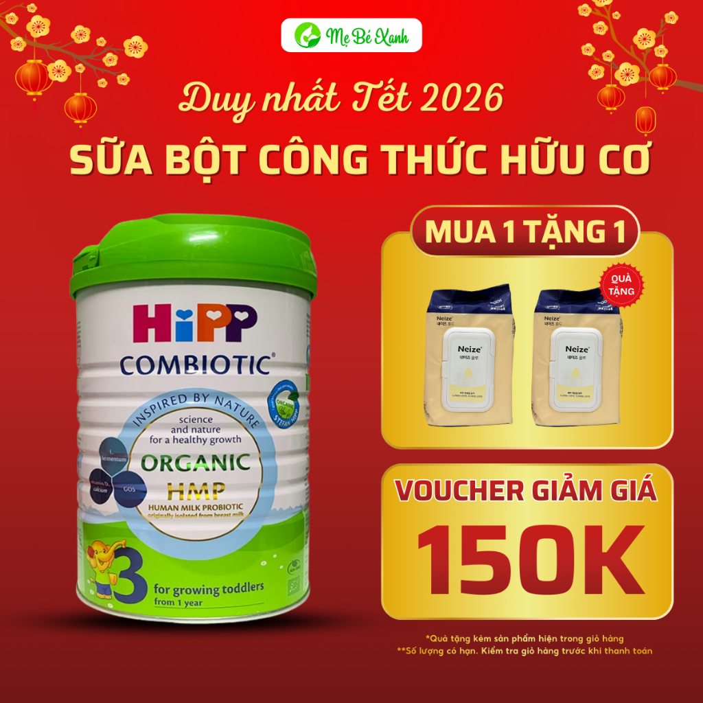 Sữa bột công thức Hipp 3 Organic Combiotic giúp trẻ tăng cường miễn dịch phát triển trí não lon 800g