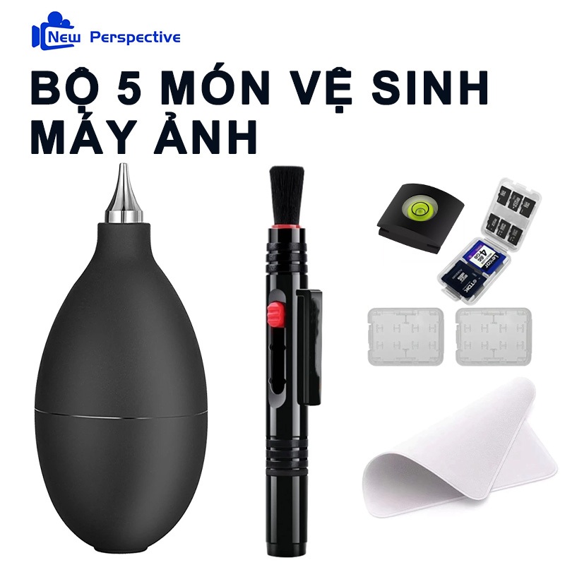 🔥Bộ 5 món vệ sinh máy ảnh New Perspective: Bút làm sạch + Bóng thổi bụi + Phụ kiện chăm sóc 🔥