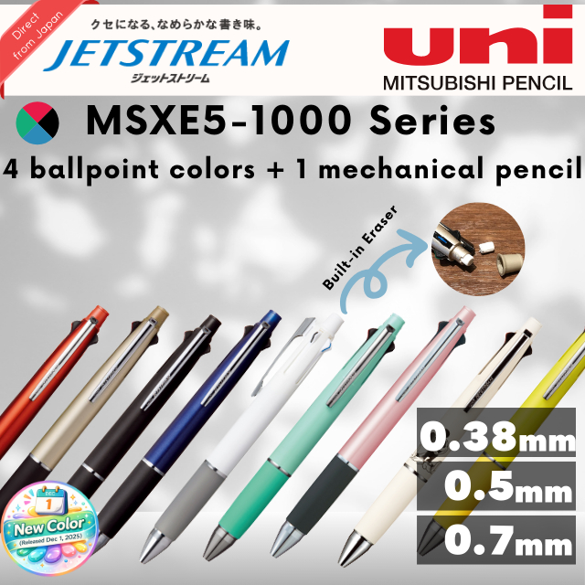 Uni JETSTREAM Multi-Function Pen 4&1 Compatible Refills - Premium Japanese Ballpoint Ink Cartridges