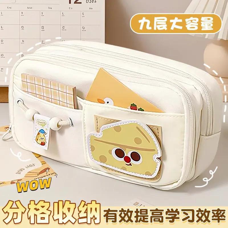 MUYUAN 문구점-Bóp đựng bút dễ thương mới năm 2025 dành cho nữ, nhiều ngăn, chống thấm nước và bẩn
