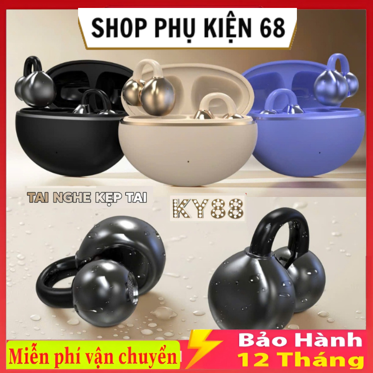 Tai nghe KY88 / KY5 / KY8 Kẹp tai không dây Bluetooth 5.4 với cầu điều khiển cảm ứng Thiết kế tai ng