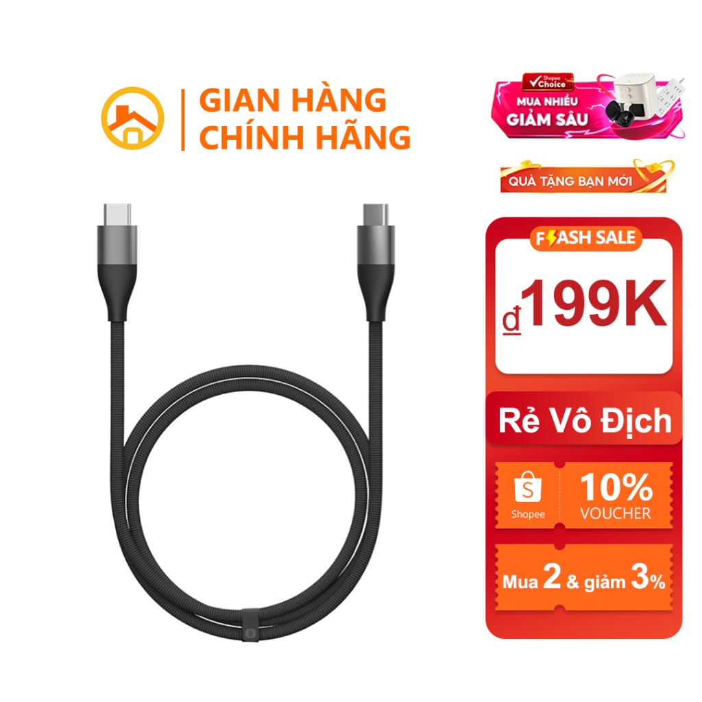 Dây cáp sạc nhanh 6A 100W MAX Type-C Xiaomi cho Xiaomi iPhone Huawei