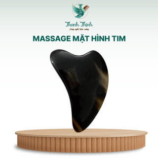 Dụng cụ mát xa mặt hình trái tim chất liệu sừng tự nhiên