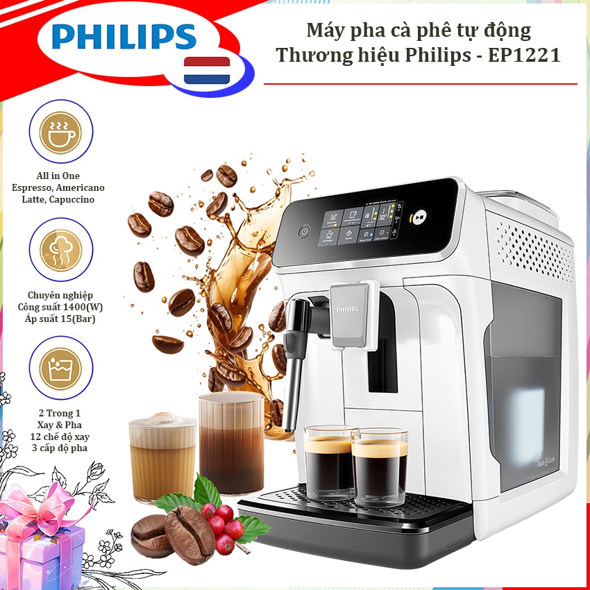 HÀNG SẴN - Máy pha cà phê Espresso, Americano tự động và Capuccino, Latte. Thương hiệu Hà Lan Philip