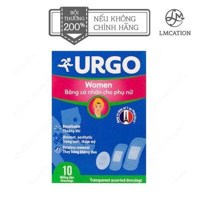 Hộp 10 miếng băng cá nhân trong suốt khử trùng kháng khuẩn, chính hãng
