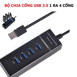 Thiết bị chia cổng usb 1 ra 4 cổng 3.0 cao cấp dây dài 30cm