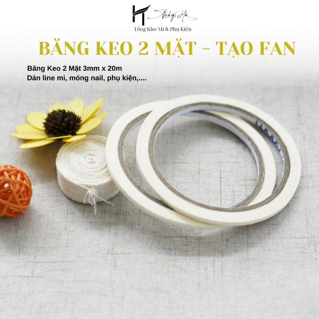 Băng Keo 2 Mặt (3mm) Tạo Fan, Dán Line Mi - Dụng Cụ Nối Mi Thúy Hà