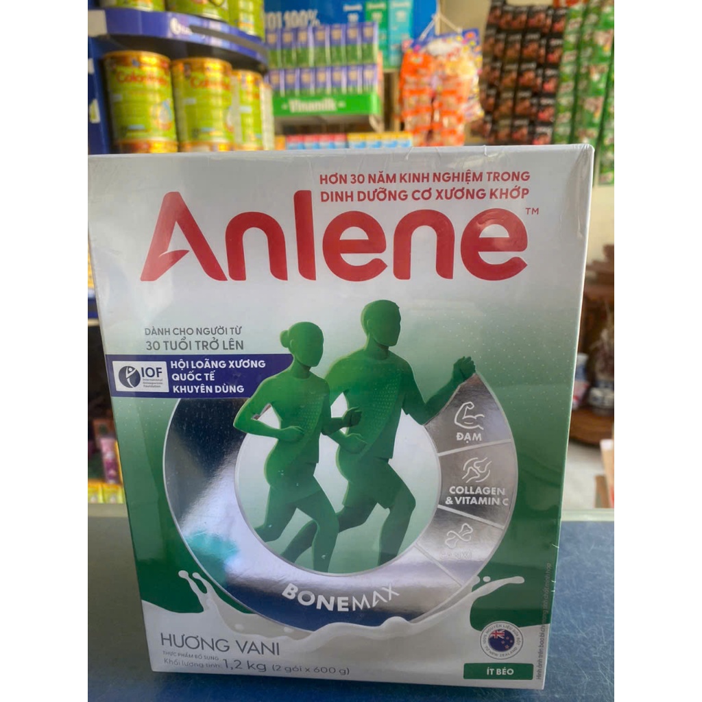Sữa bột Anlene hộp giấy 1,2kg hương vani - hàng chính hãng 9/2026