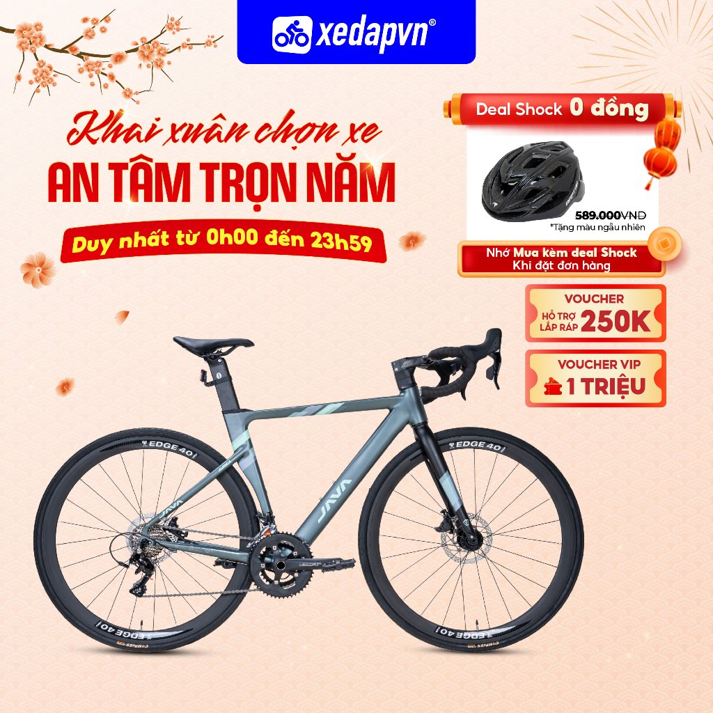 Xe Đạp Đường Trường Road Java Auriga R5 700C – Khung Nhôm, Phanh Đĩa, 18 Tốc Độ, Phù Hợp Người Cao 1