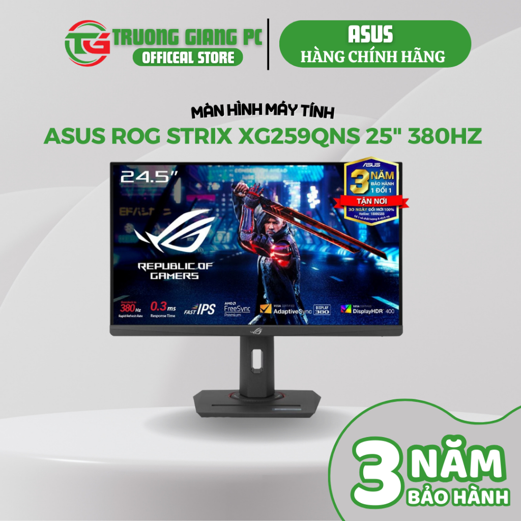 [NEW CHÍNH HÃNG] Màn hình ASUS ROG Strix XG259QNS 25" Fast IPS 380Hz chuyên game - BẢO HÀNH 36 THÁNG