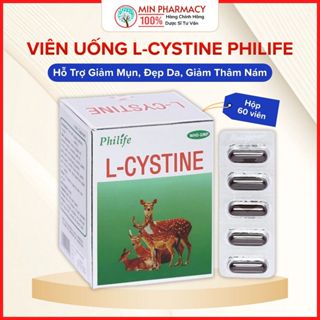 Viên Uống L-Cystine Philife Hỗ Trợ Giảm Mụn, Đẹp Da, Giảm Thâm Nám - Hộp 60 viên