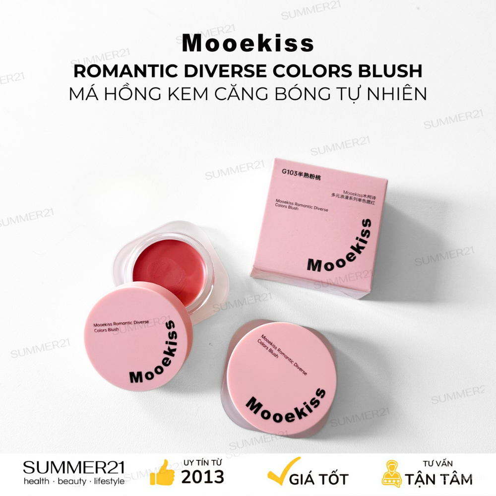 Má hồng kem MOOEKISS ROMANTIC DIVERSE COLORS BLUSH 5G