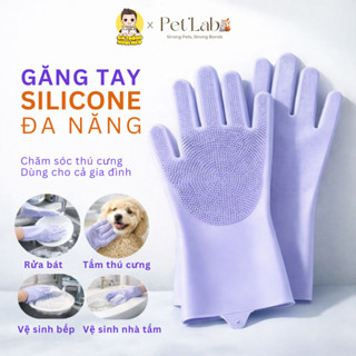 Găng Tay Tắm Chó Mèo Silicon Găng Tắm Massage Silicon Cao Cấp Loại Bỏ Lông Rụng Nhanh Dễ Vệ Sinh Gà Trống Nuôi Mèo Store