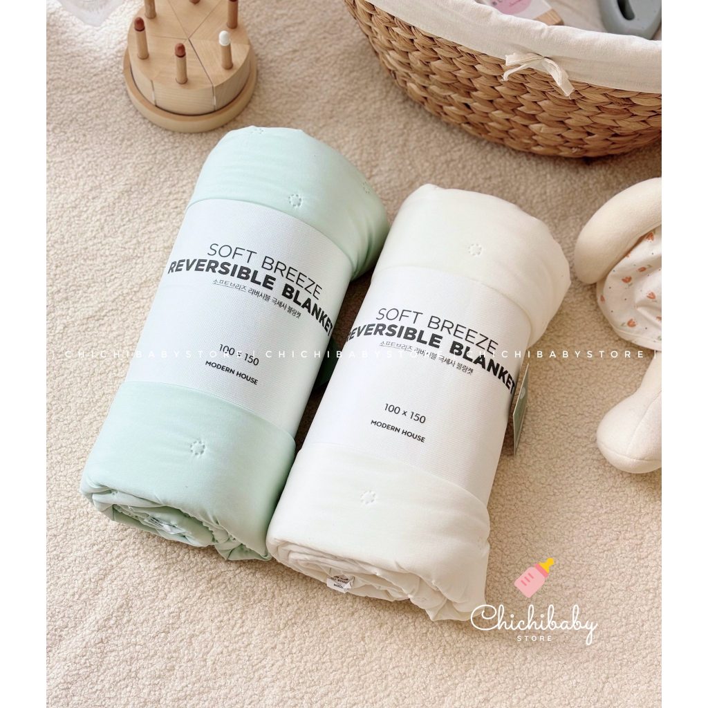Chăn cho bé Soft Breeze Reversible Blanket – Modern House Hàn Quốc