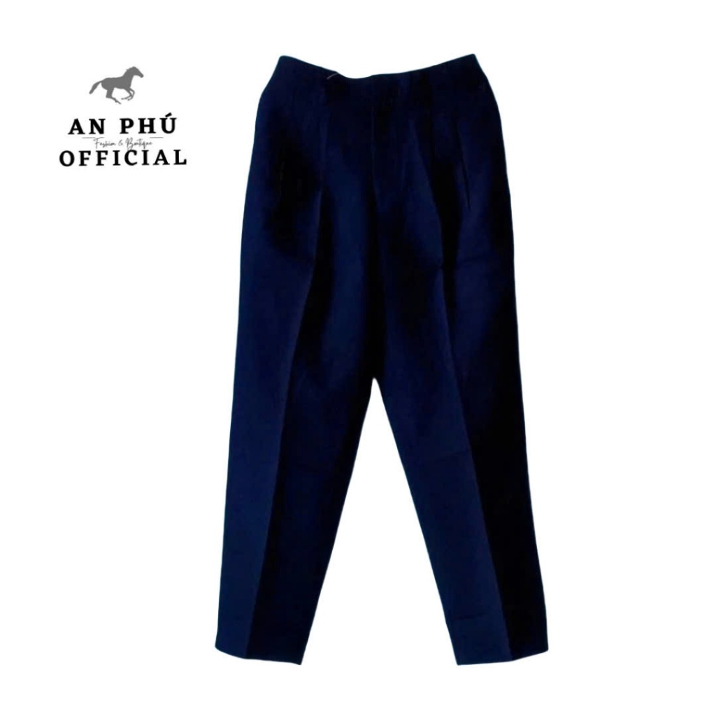 Quần Dài Học Sinh Lưng Thun Sau,Quần Tây Đồng Phục Học Sinh Cấp 1 Cấp 2 ( Đen + Xanh Than )