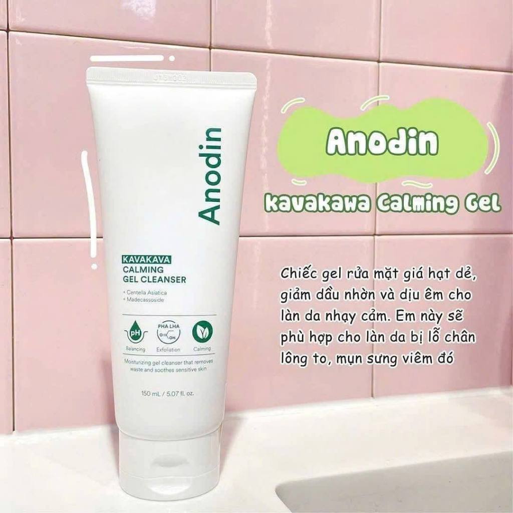 Sữa rửa mặt Anodin dành cho da dầu mụn, nhạy cảm 150ml