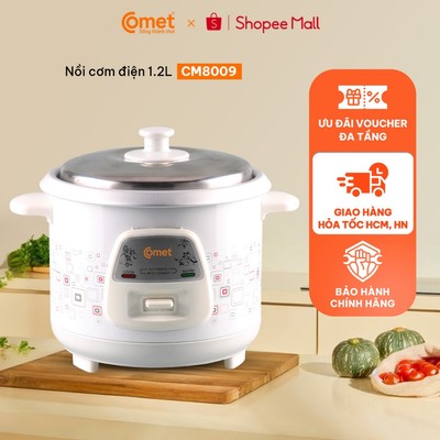 [KHO HCM] Nồi cơm điện nắp rời 1.2L COMET - CM8009