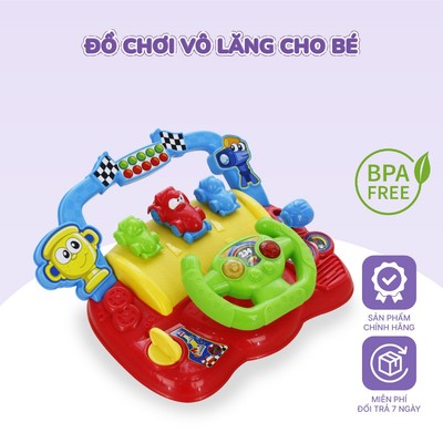 Vô lăng đồ chơi kèm âm thanh vui nhộn cho bé từ 18 tháng đến 3 tuổi chính hãng Winfun 0621