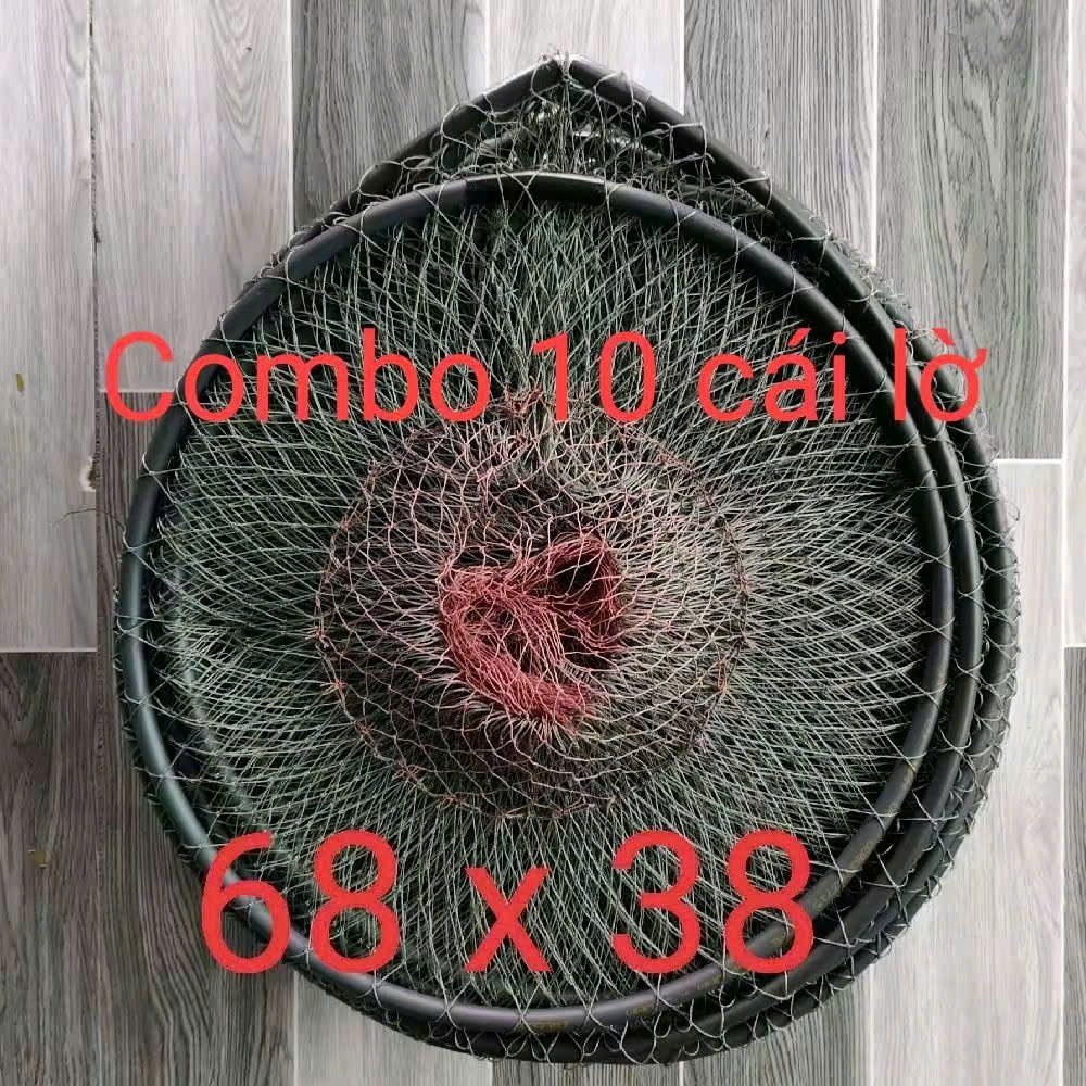 Lờ cá lóc COMBO 10 cái của Lờ cá Ngân Đạt Dài 68 Rộng 38_Vành 10 LY _ Hôm độ 6 (Không kèm cây)