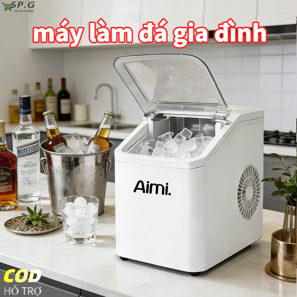 AIMI 6 phút siêu tốc độ gia đình Ice Cube Ice Maker Tủ lạnh mini Ice Cube Container