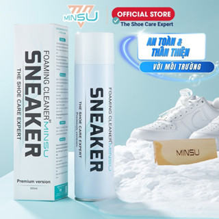 Chai Xịt Vệ Sinh Giày Sneaker Bọt Tuyết NANO MINSU M5955 Giặt Khô Siêu Tốc Bảo Vệ Giày Khỏi Bị Ố Vàng, Phai Màu