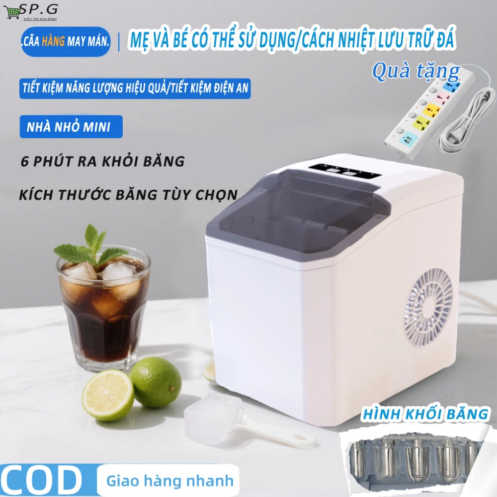 AIMI 6 phút siêu tốc độ gia đình Ice Cube Ice Maker Tủ lạnh mini Ice Cube Container