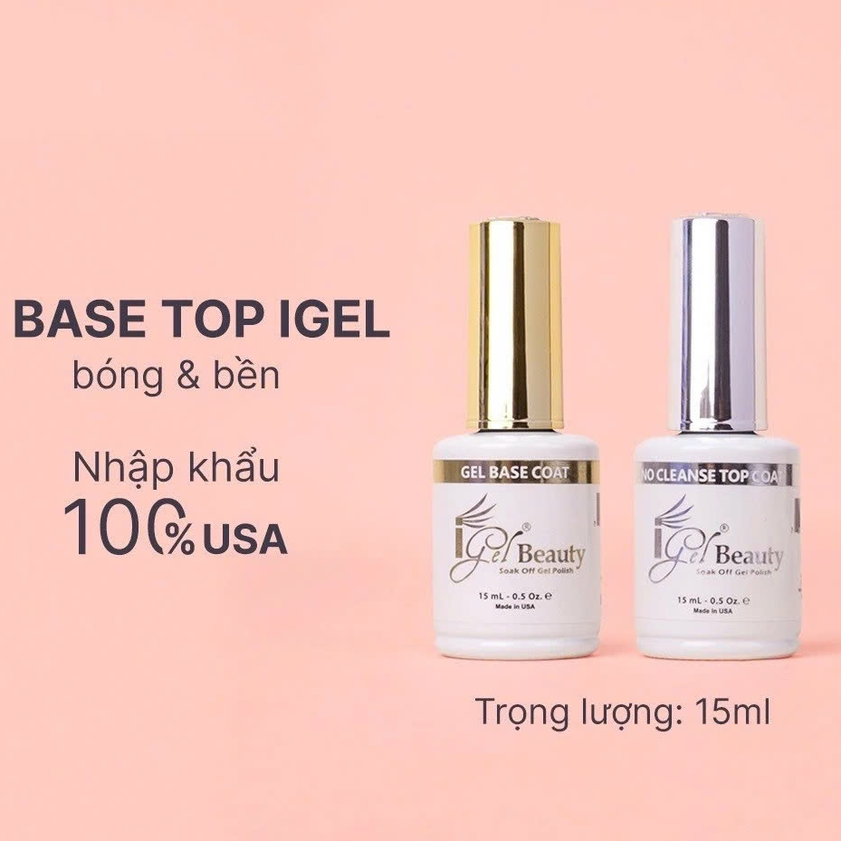 Base Top IGEL siêu bóng, siêu bền - Base top Igel nhập khẩu Mỹ chính hãng (15ml)