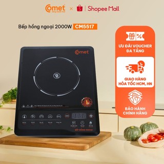 Bếp hồng ngoại tiết kiệm điện comet cm5517 2000w, đa chức năng, dùng mọi nồi - cm5517