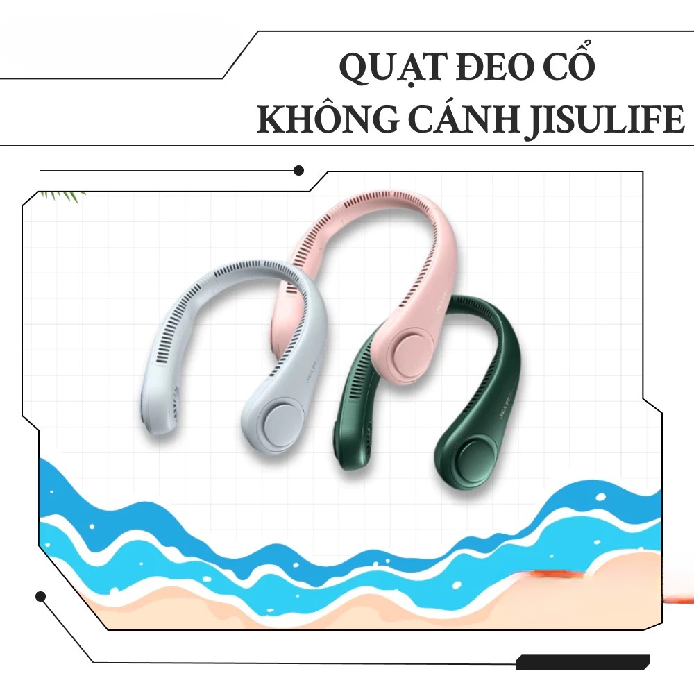 [Top Value] Quạt Đeo Cổ Không Cánh Jisulife EL1-3026-39 FA14 Gió Tỏa 270 Độ 4000mAh Tiện Lợi