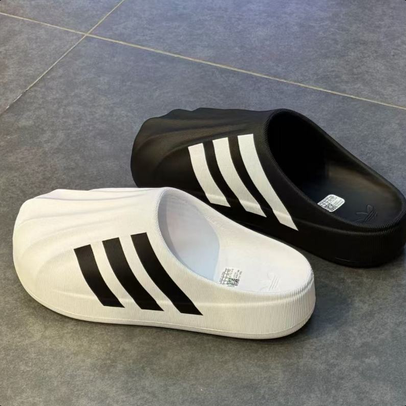 Giày Sục Adidas_Adifom Superstar 3 sọc, Giày Sục Đạp Gót Adifom Mule Unisex Trắng Đen