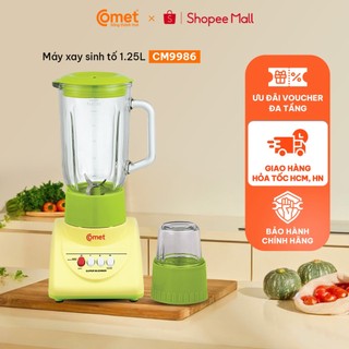 Máy xay sinh tố cối thủy tinh 1.25l 300w comet - cm9986