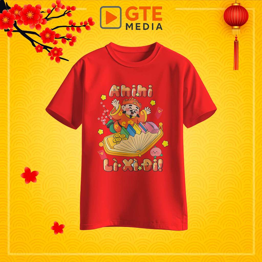 Áo Thun Tết 2026 Bính Ngọ Ahihi Lì Xì Đi