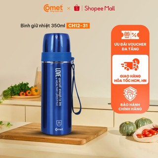Bình giữ nhiệt COMET 350ml inox 304 cao cấp giữ nhiệt 6 - 8 tiếng - CH12-31