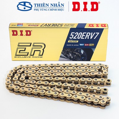 Sên moto DID 520ERV7-120ZB Gold&Gold (600cc - 1000cc) Made in Japan